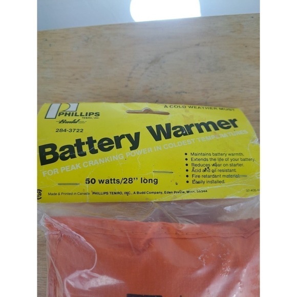 New in package Phillips Thermo Battery Warmer 50 watts/125 volts/28" long - Picture 3 of 4